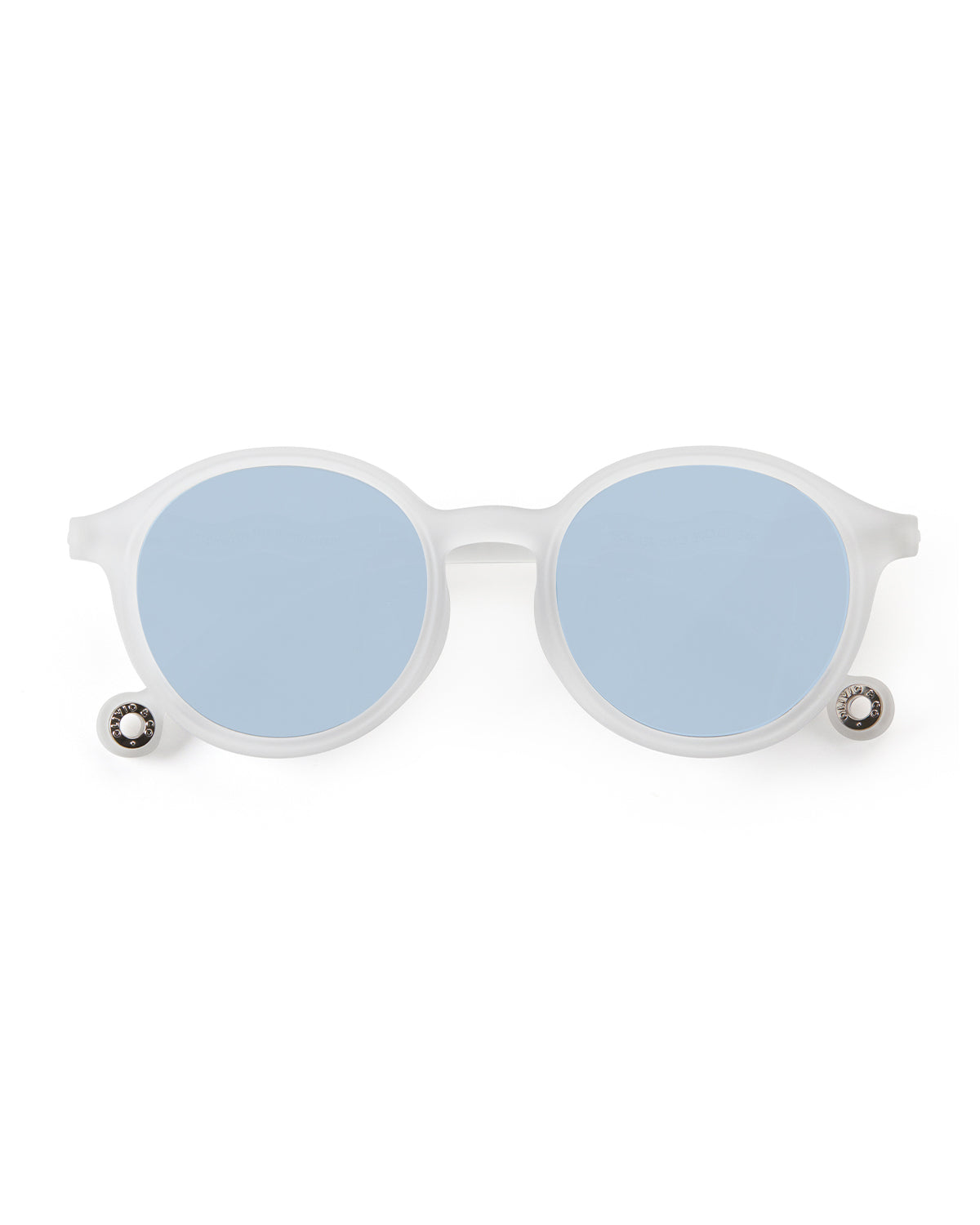 OLIVIO&CO Teen & Adult oval polarized sunglasses in Jellyfish White