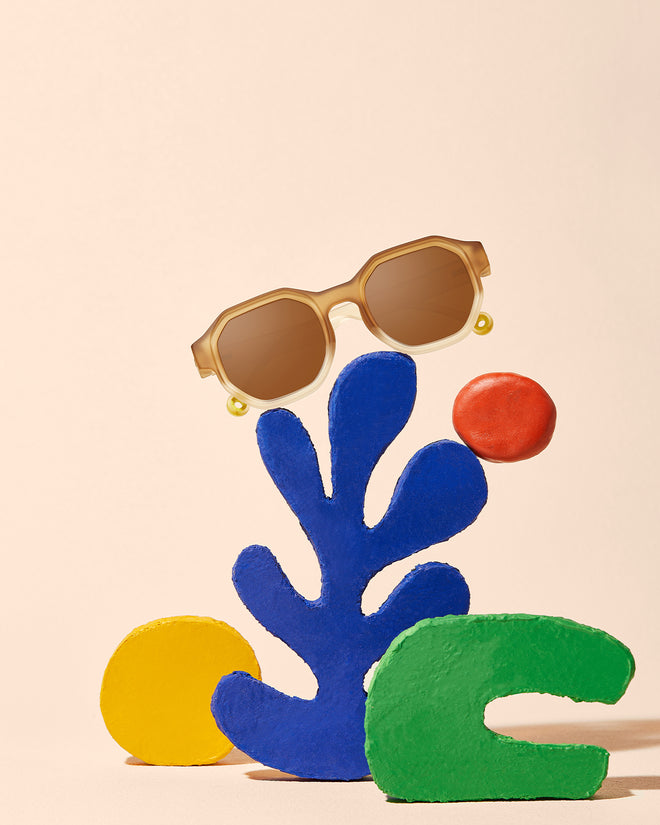 Teen & Adult #D Sunglasses Colorblock Sand