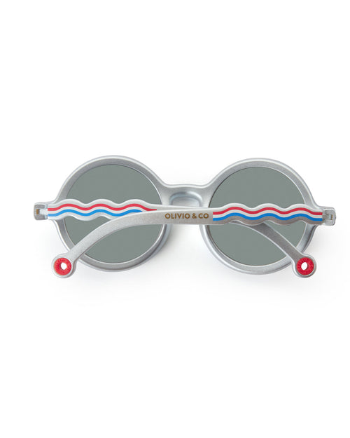 Toddler Round Sunglasses Medallion Platinum