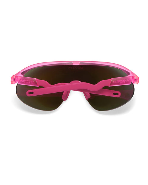 Junior+ Half-Rim Sports Sunglasses Flamingo Pink