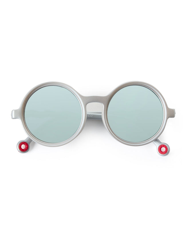 Junior Round Sunglasses Medallion Platinum