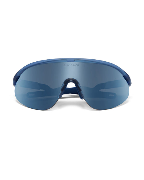 Junior+ Half-Rim Sports Sunglasses Azure Blue