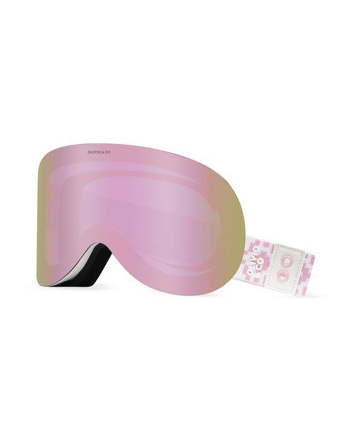 Teen&Adult Magnetic Ski Goggle Snowflake Pink