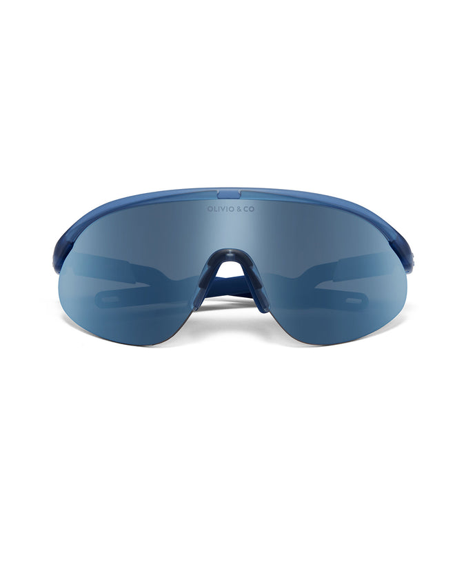 Junior Half-Rim Sports Sunglasses Azure Blue