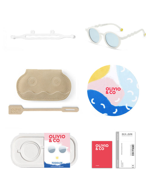 Toddler Oval Sunglasses Shark White