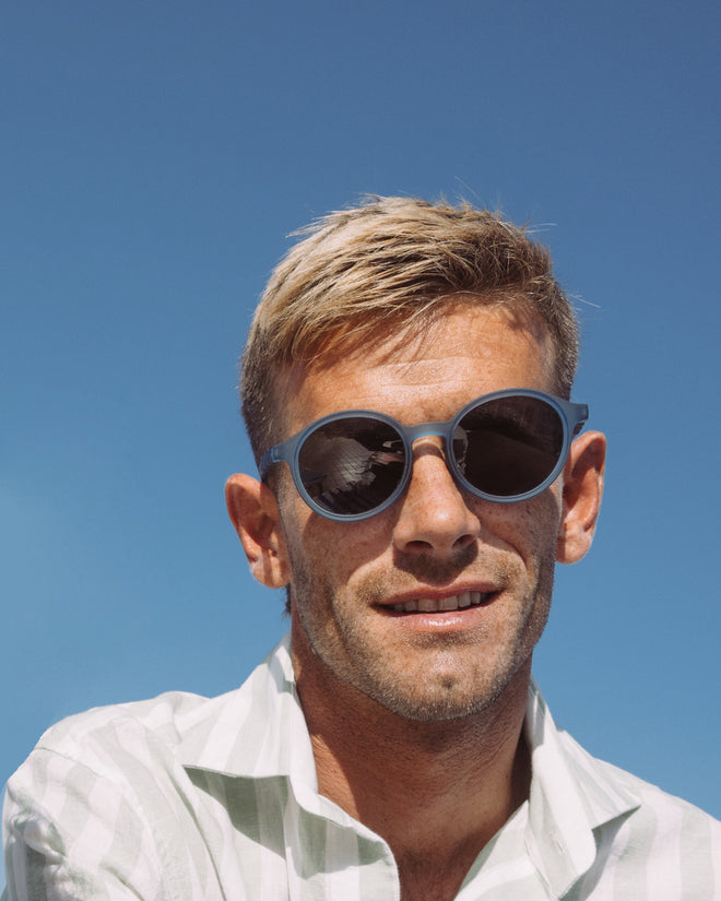 Teen & Adult Oval Sunglasses Navy Blue