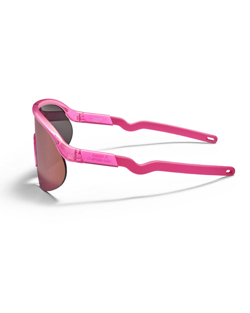 Junior+ Half-Rim Sports Sunglasses Flamingo Pink