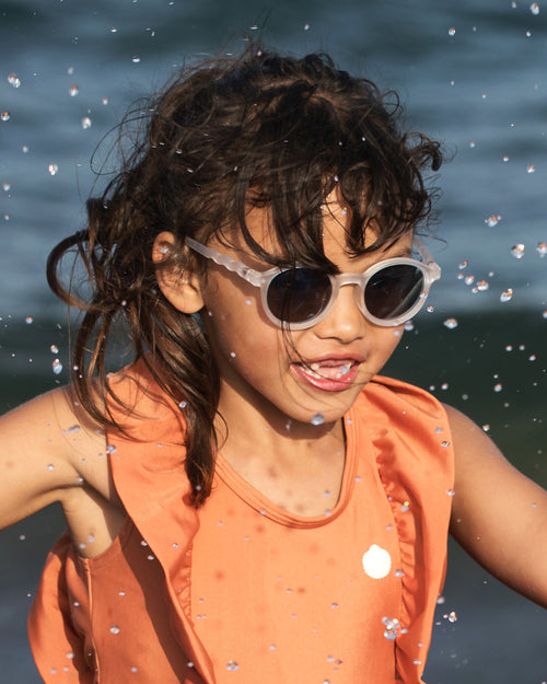 Kids Oval Sunglasses Jellyfish White