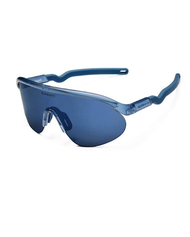 Junior+ Half-Rim Sports Sunglasses Azure Blue