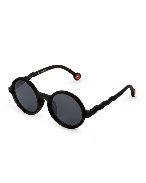 Junior Round Sunglasses Squid Black