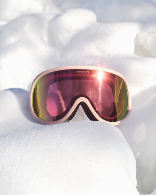 Teen&Adult Ski Goggle Snowflake Pink