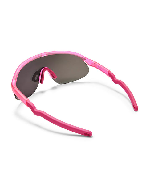 Junior Half-Rim Sports Sunglasses Flamingo Pink