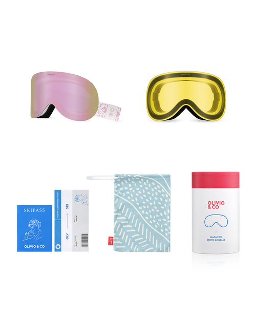 magnetic goggles ski Teen&Adult Magnetic Ski Goggles Snowflake Pink – OLIVIO&CO