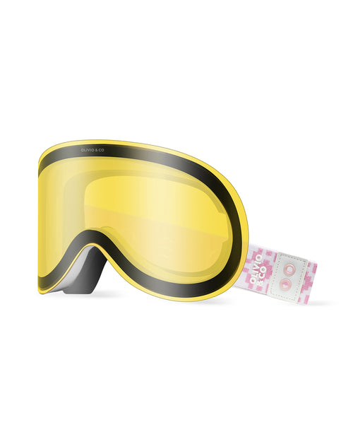 Teen&Adult Magnetic Ski Goggle Snowflake Pink