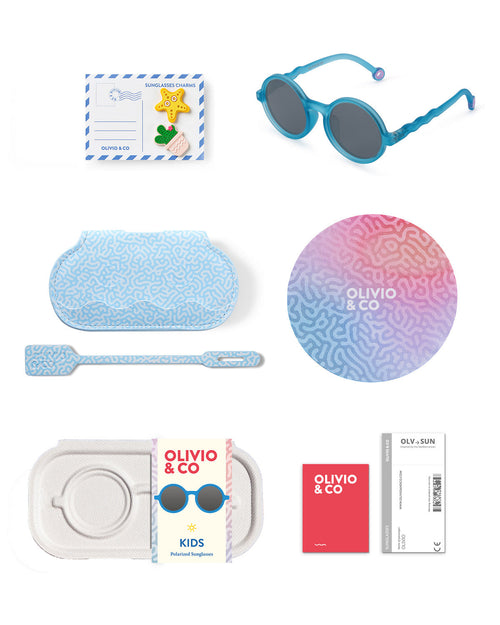 Kids Round Sunglasses Reef Blue