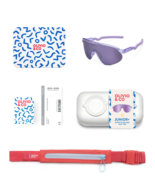 Junior+ Half-Rim Sports Sunglasses Lavender