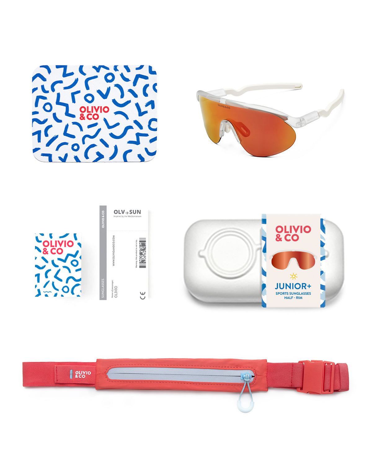 Junior+ Half-Rim Sports Sunglasses Sunrise Mist – OLIVIO&amp;CO