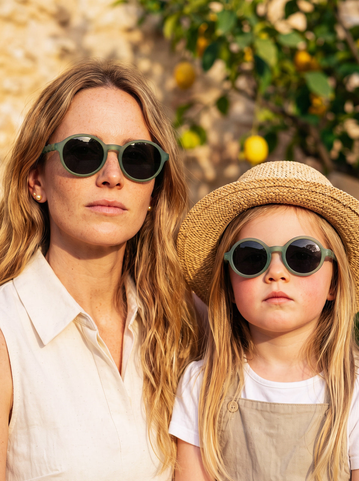 Kids Oval Polarized Sunglasses (Age 3-5 / 3-7) - Olive Green