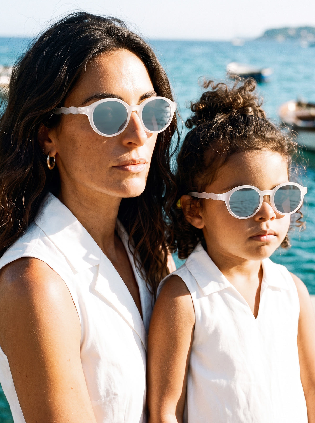 Teen & Adult Oval Polarized Sunglasses (Age 12+) - Jellyfish White