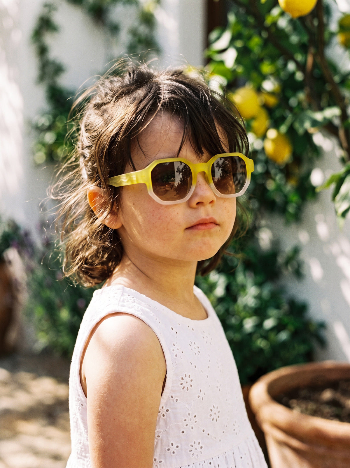 Kids Square-D Polarized Sunglasses (Age 3-7) - Sunshine Coral