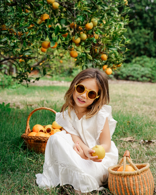 Junior Round Sunglasses Citrus Yellow