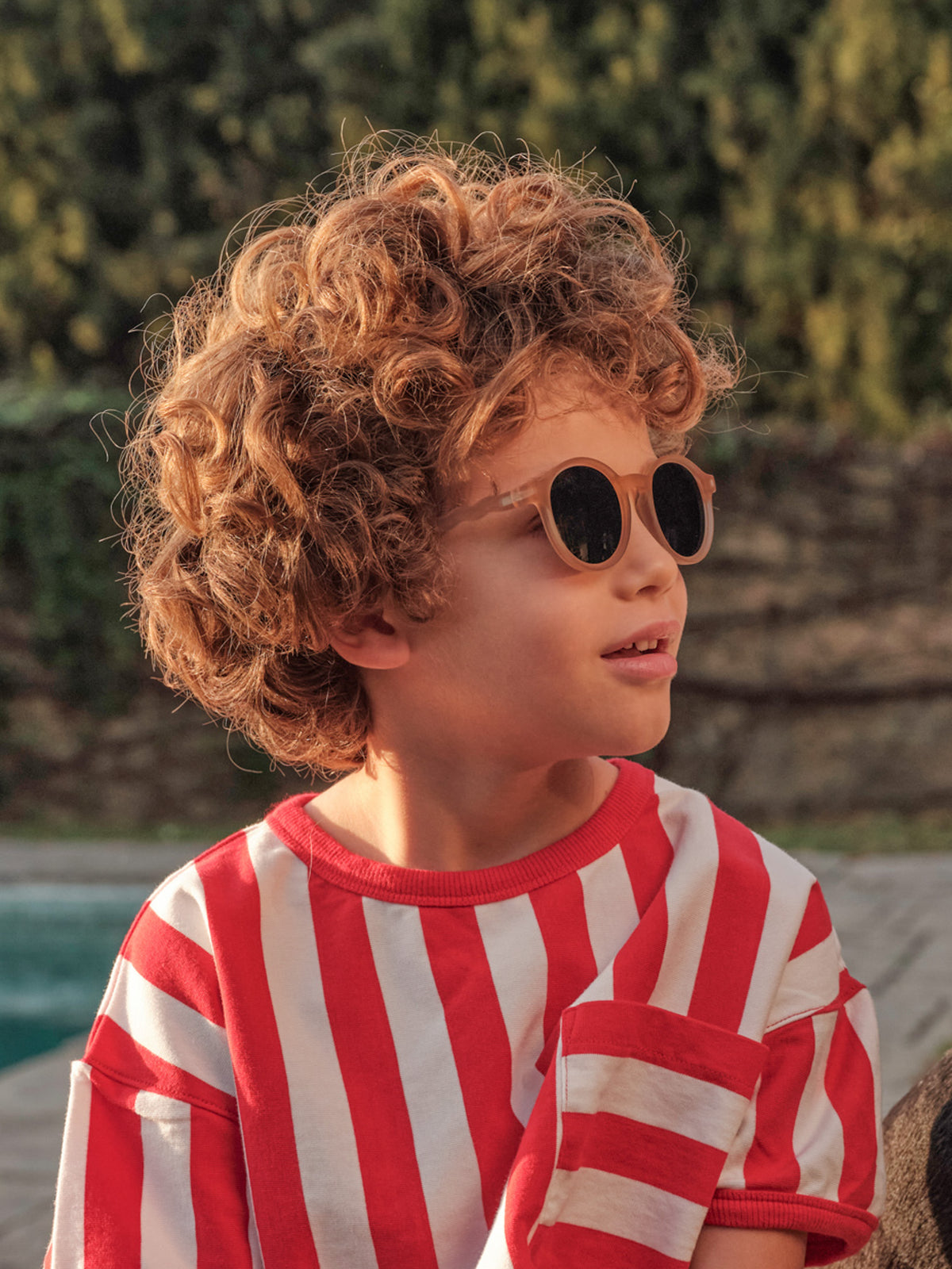 Kids Round Polarized Sunglasses (Age 3-7) - Sand Beige